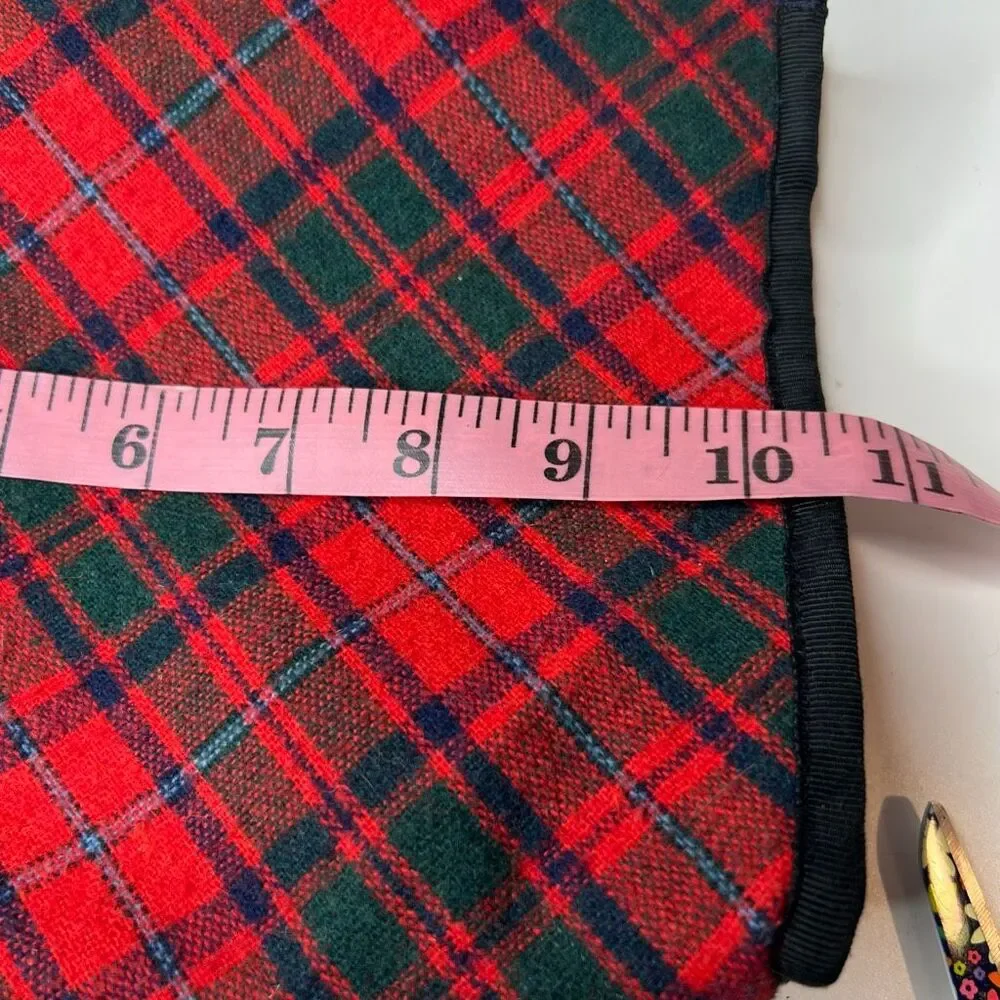 de'Lanthe vintage tartan plaid clutch purse, a preppy classic originally handcra